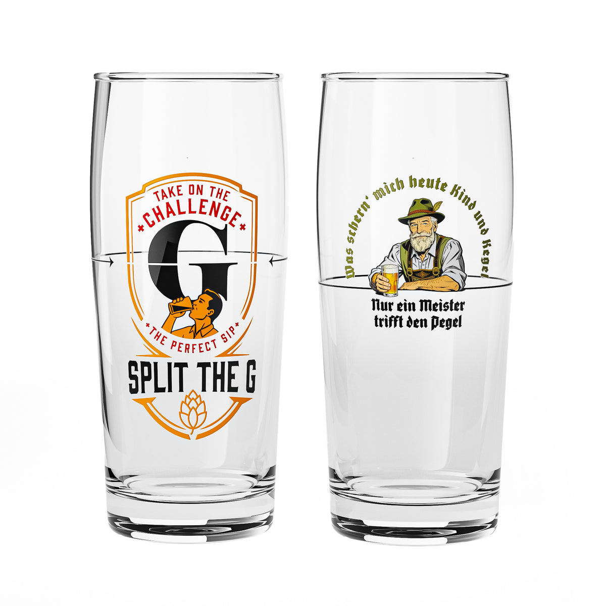 Sipply Bierglas SPLIT THE G meets SETTING THE TABLE 2-tlg. Set Willibecher 0,5l – Ansicht 2