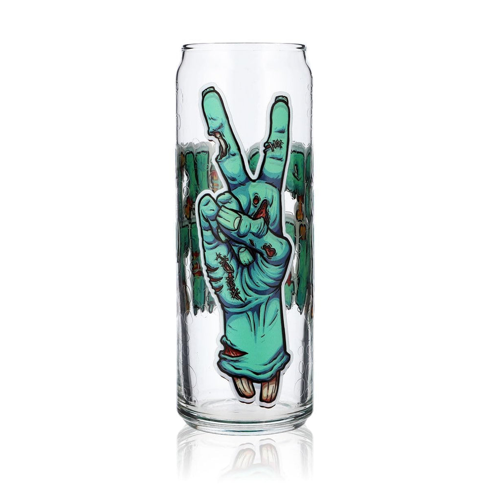 Sipply Trinkglas mit Halloween-Motiv Zombie Hands als UV-Druck Can Glass 370ml