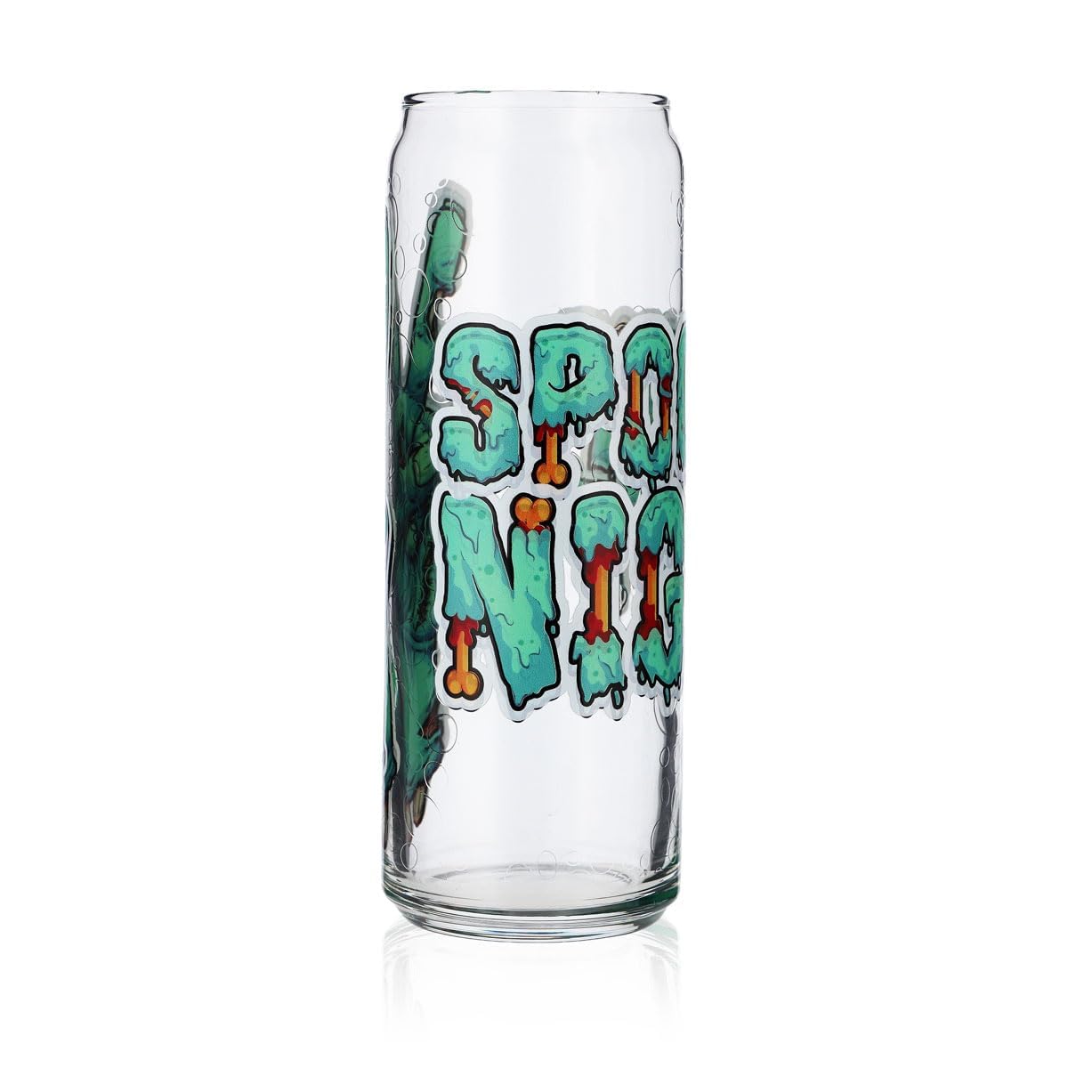 6x Sipply Trinkglas mit Halloween-Motiv Zombie Hands als UV-Druck Can Glass 370ml – Ansicht 3