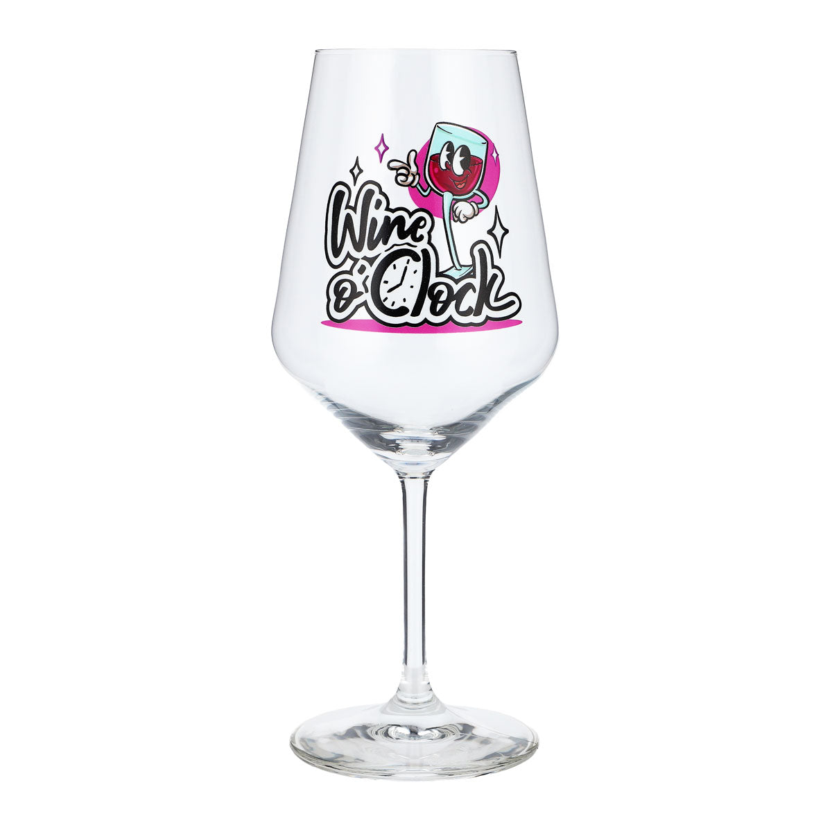 Sipply Weinglas mit lustigem Spruch Wine o´Clock 0,5l – Ansicht 5