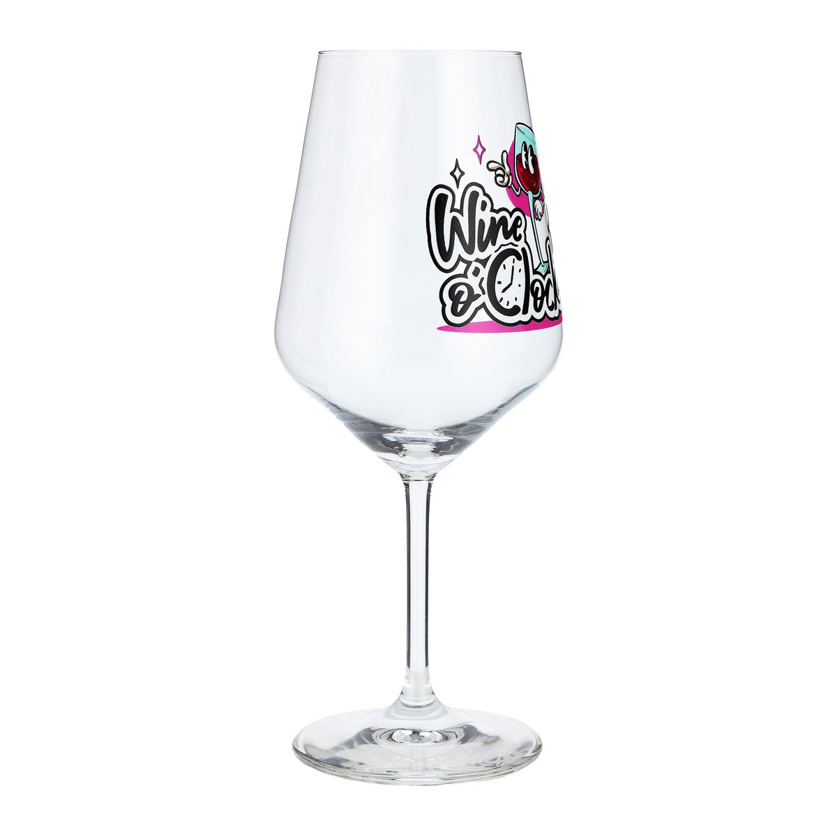 Sipply Weinglas mit lustigem Spruch Wine o´Clock 0,5l – Ansicht 7