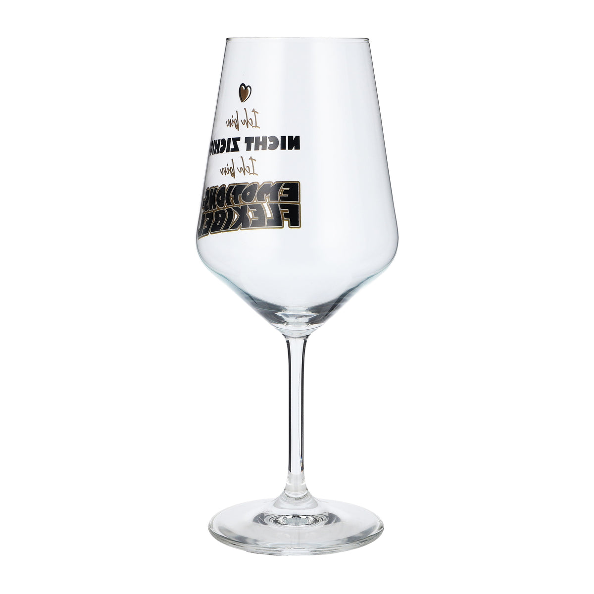 Sipply Weinglas mit Spruch Emotionsflexibel 0,5l – Ansicht 7