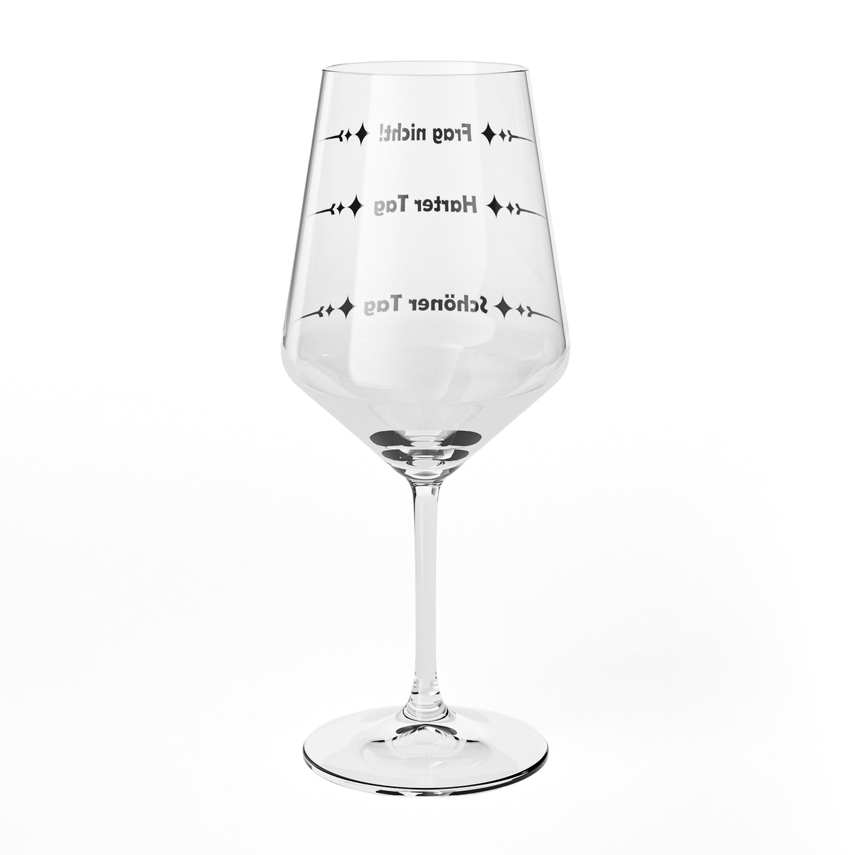 Sipply Weinglas mit Spruch Frag nicht Harter Tag Schöner Tag V1 0,5l – Ansicht 8