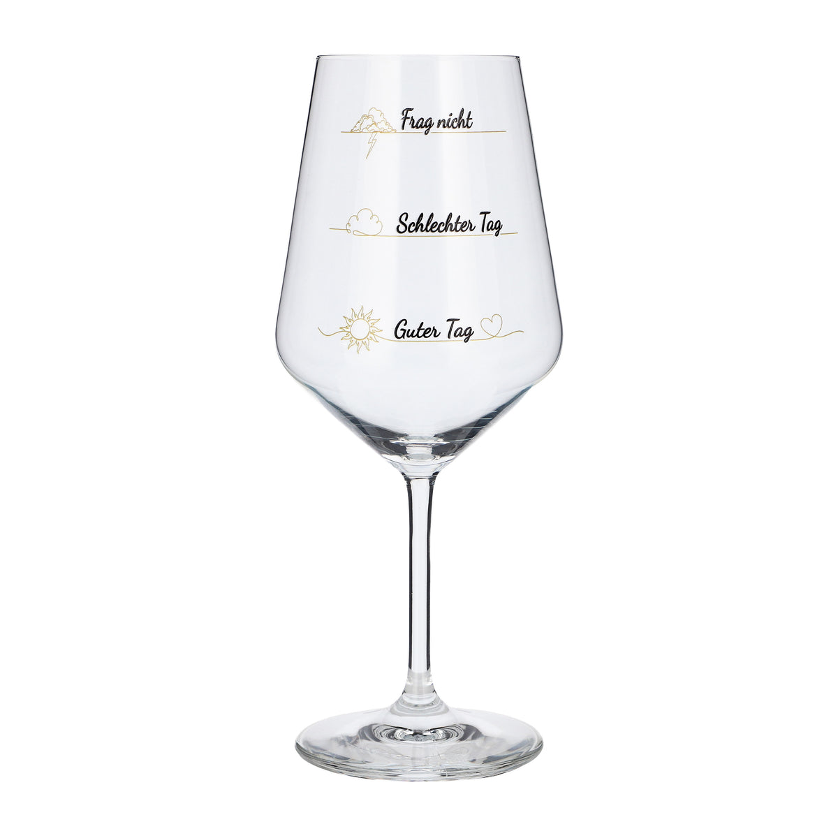 Sipply Weinglas mit Spruch Frag nicht Schlechter Tag Guter Tag 0,5l – Ansicht 2