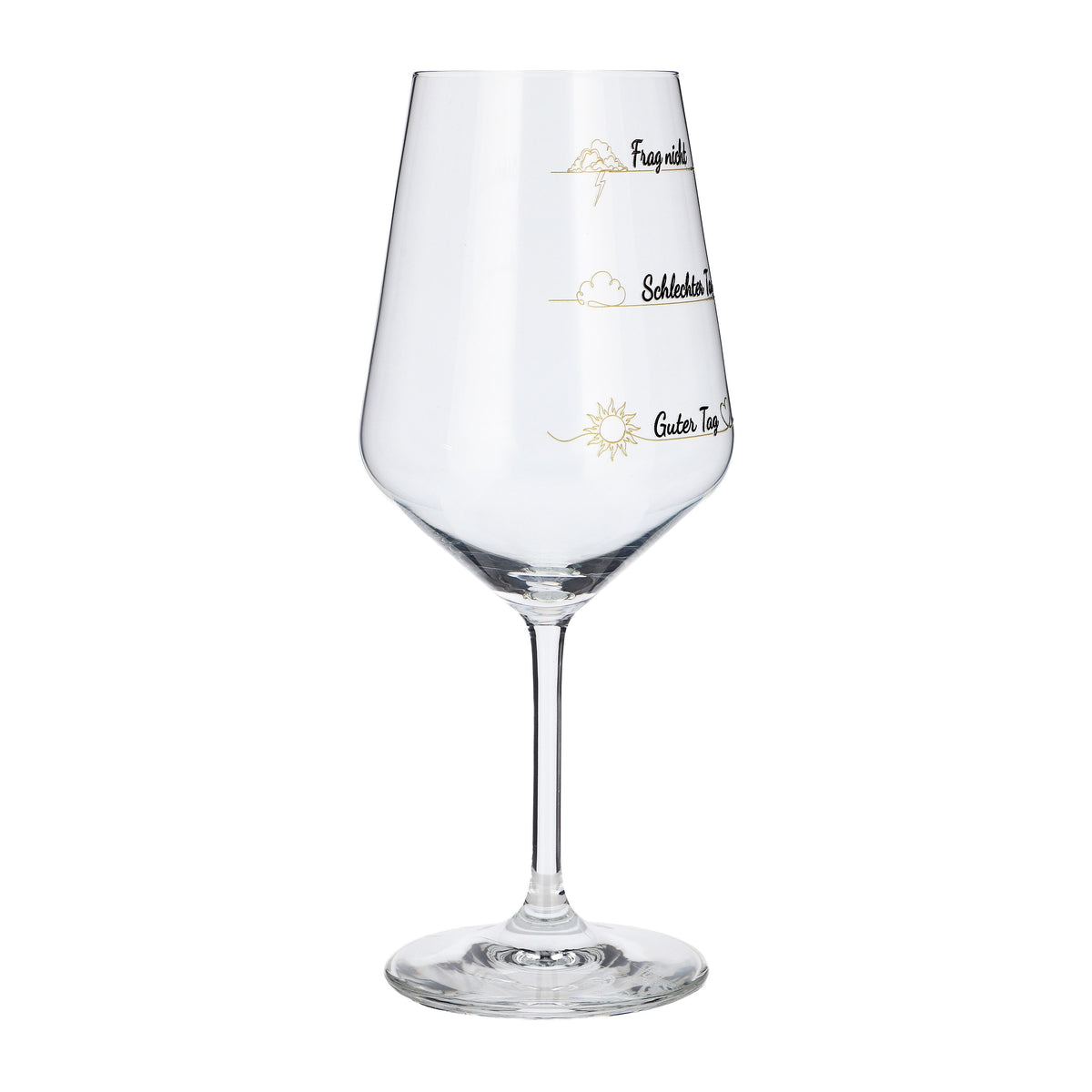 Sipply Weinglas mit Spruch Frag nicht Schlechter Tag Guter Tag 0,5l – Ansicht 6