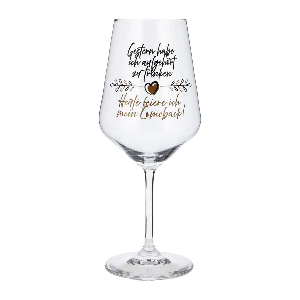 Sipply Weinglas mit Spruch Mein Comeback! 0,5l – Ansicht 2