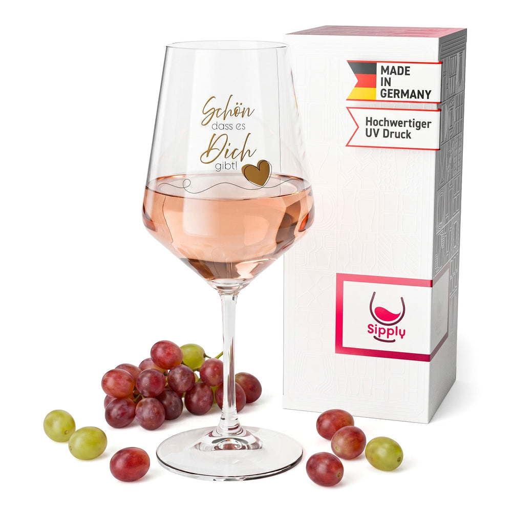 Sipply Weinglas mit Spruch Schön dass es Dich gibt! 0,5l
