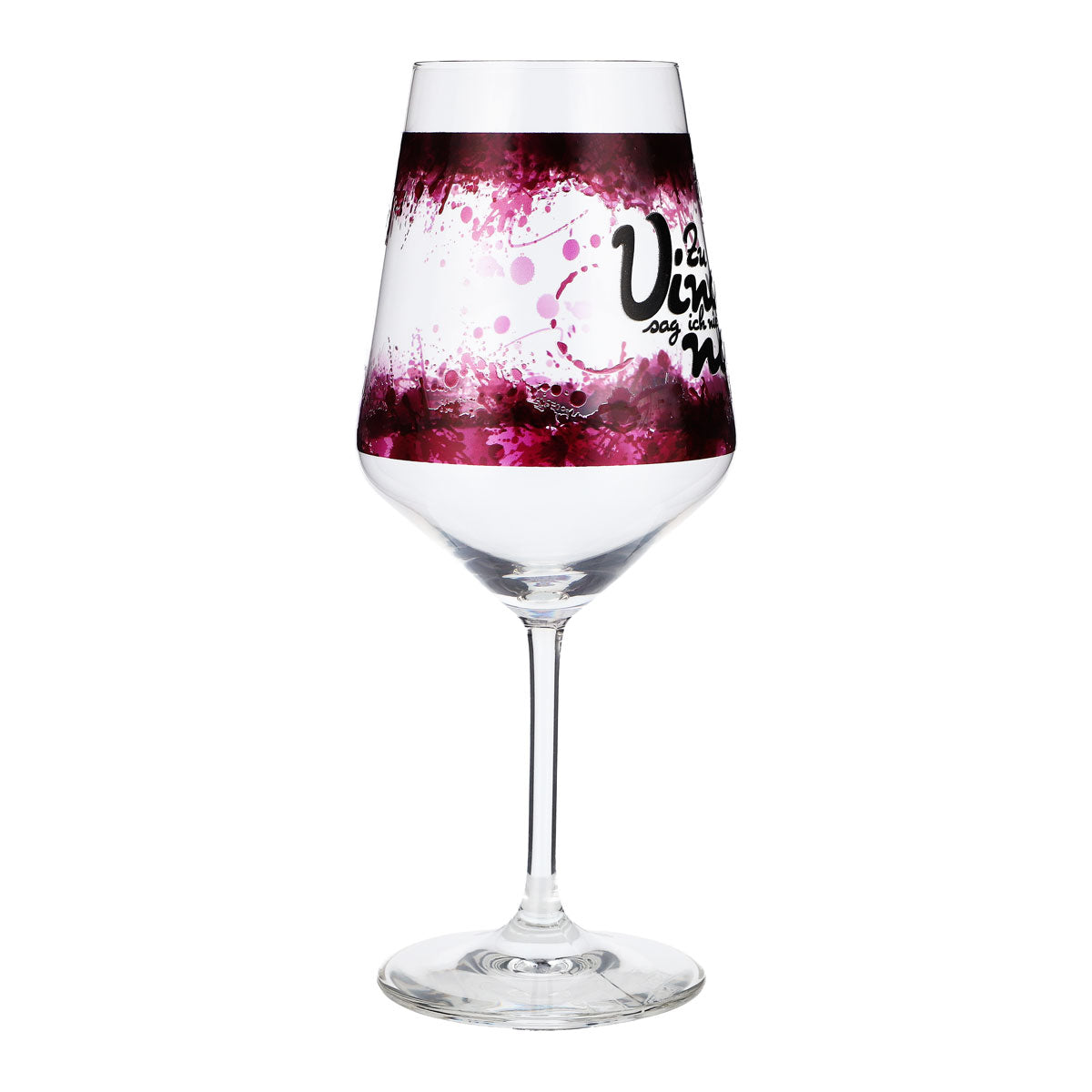 Sipply Weinglas mit Spruch Zu Vino sag ich nie no! 0,5l mit Transparenz-Effekt – Ansicht 7