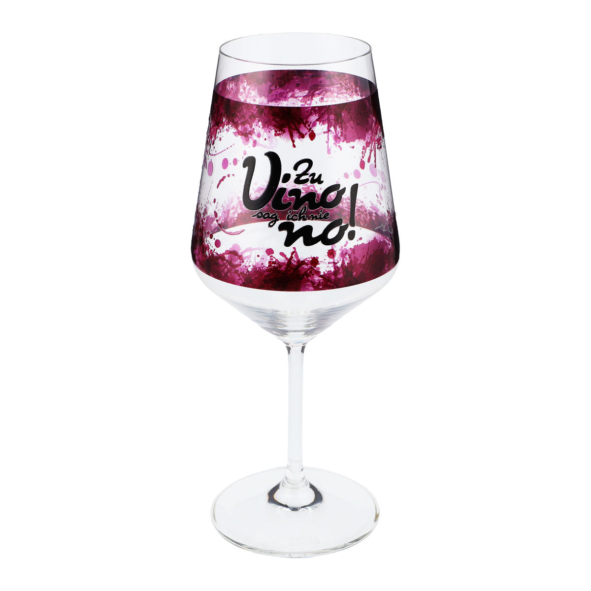Sipply Weinglas mit Spruch Zu Vino sag ich nie no! 0,5l mit Transparenz-Effekt – Ansicht 8