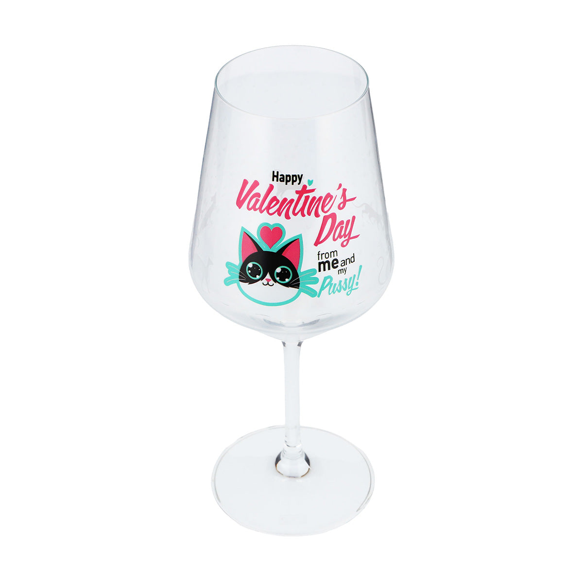 Sipply Weinglas zum Valentinstag mit Katze + Spruch "Happy Valentines Day" Geschenk 0,5l – Ansicht 9