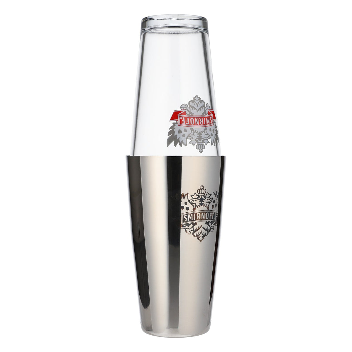 Smirnoff Vodka Boston Shaker Edelstahl Glas Cocktail Barzubehör – Ansicht 2