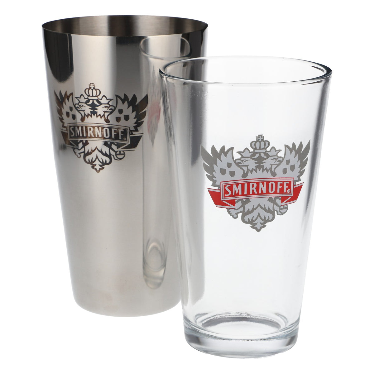 Smirnoff Vodka Boston Shaker Edelstahl Glas Cocktail Barzubehör – Ansicht 4