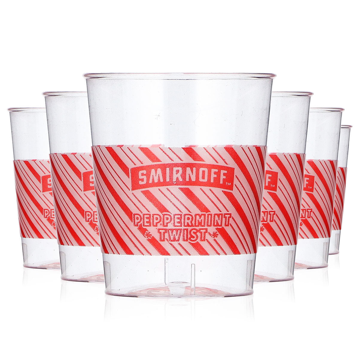 Smirnoff Vodka Glas 50er Stange 0,02l Peppermint Twist Kunststoff Einwegbecher