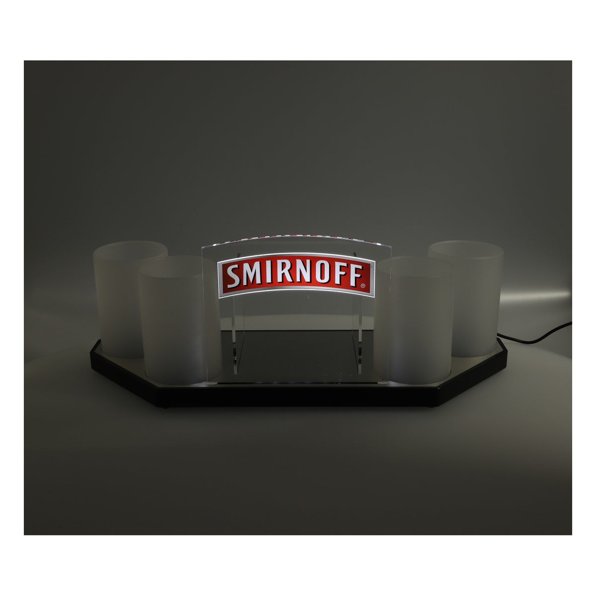 Smirnoff Vodka LED Barcaddy Barzubehör Aufsteller roter Schriftzug – Ansicht 4