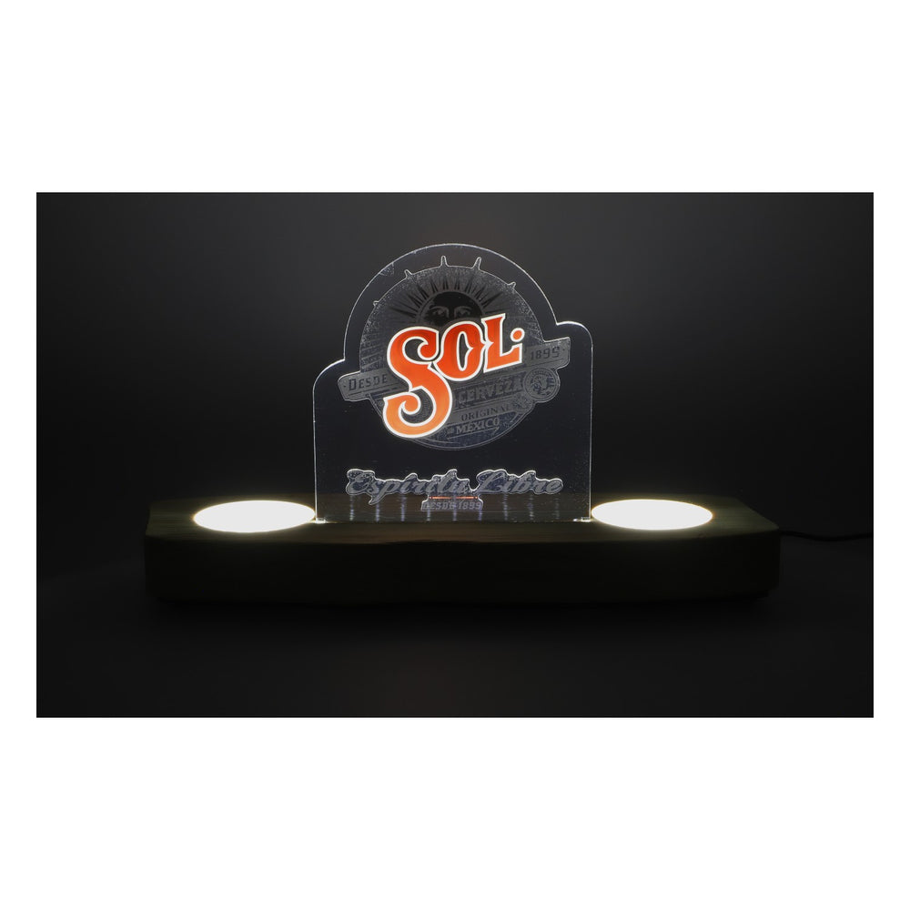 Sol Bier LED Glorifier Leuchtreklame Leuchtwerbung Holz inkl. Netzteil