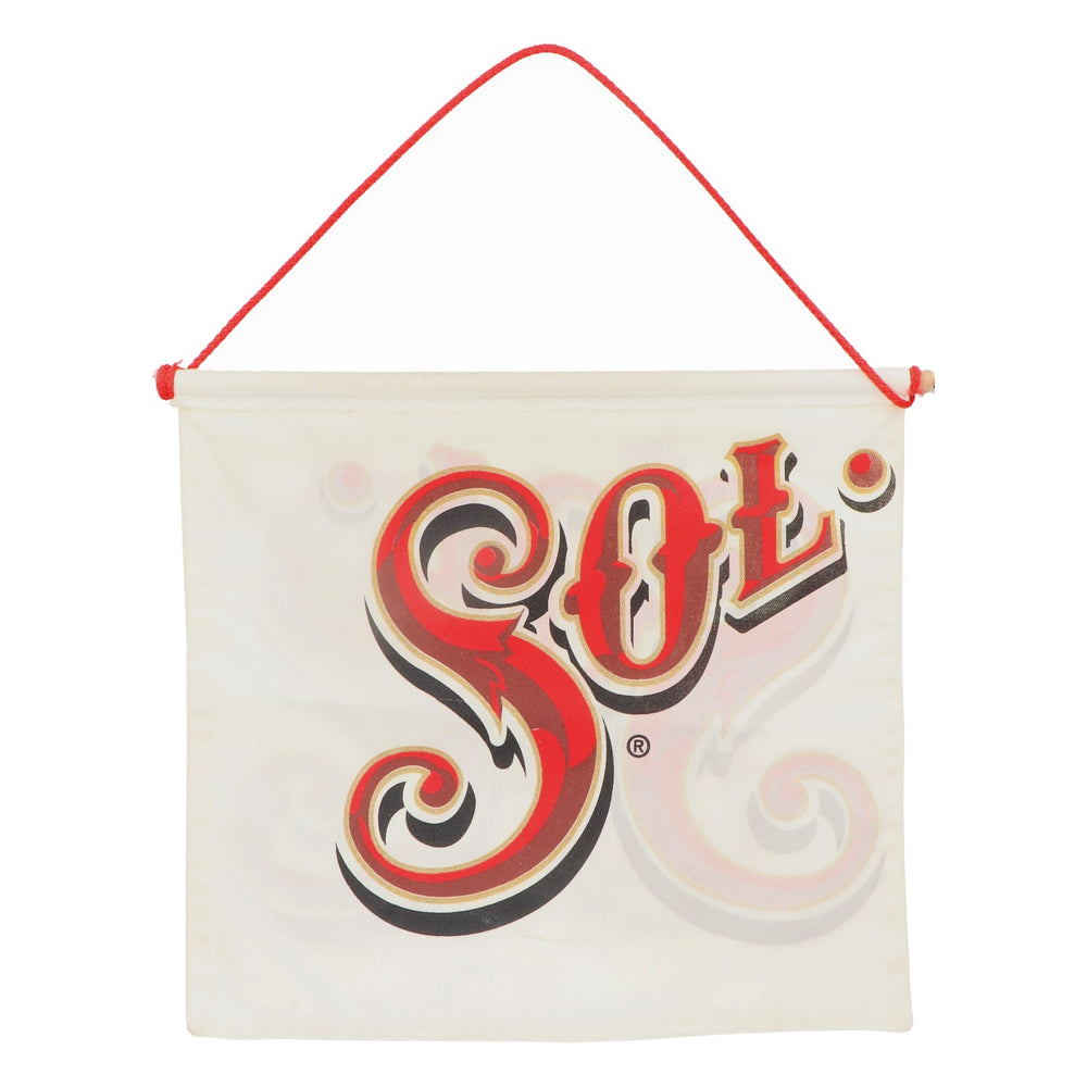 Sol Bier Miniwerbebanner Aufhänger Fahne Spannband weiß