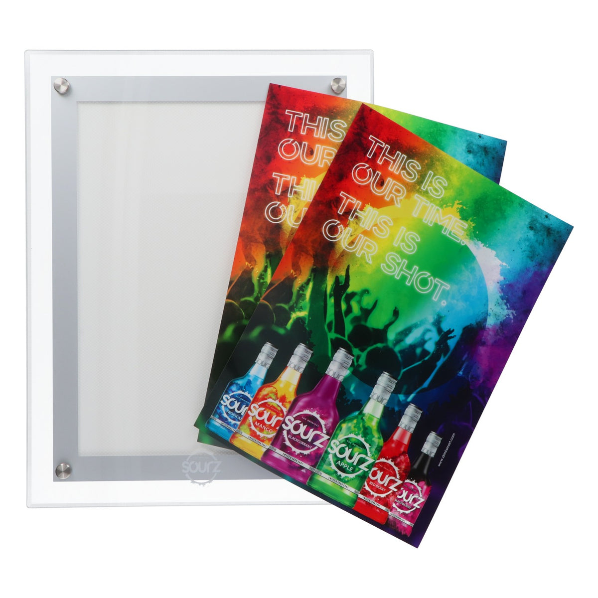 Sourz Likör LED Leuchtreklame Leuchtwerbung Posterframe eingerahmt A4 – Ansicht 2