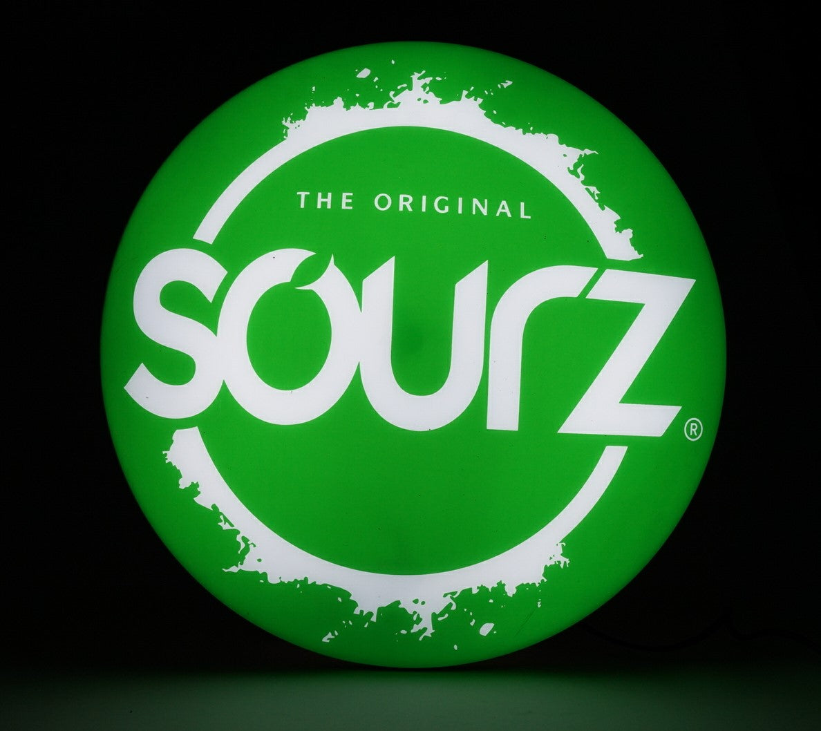 Sourz Likör Leuchtreklame grün gebraucht LED Schild Wand