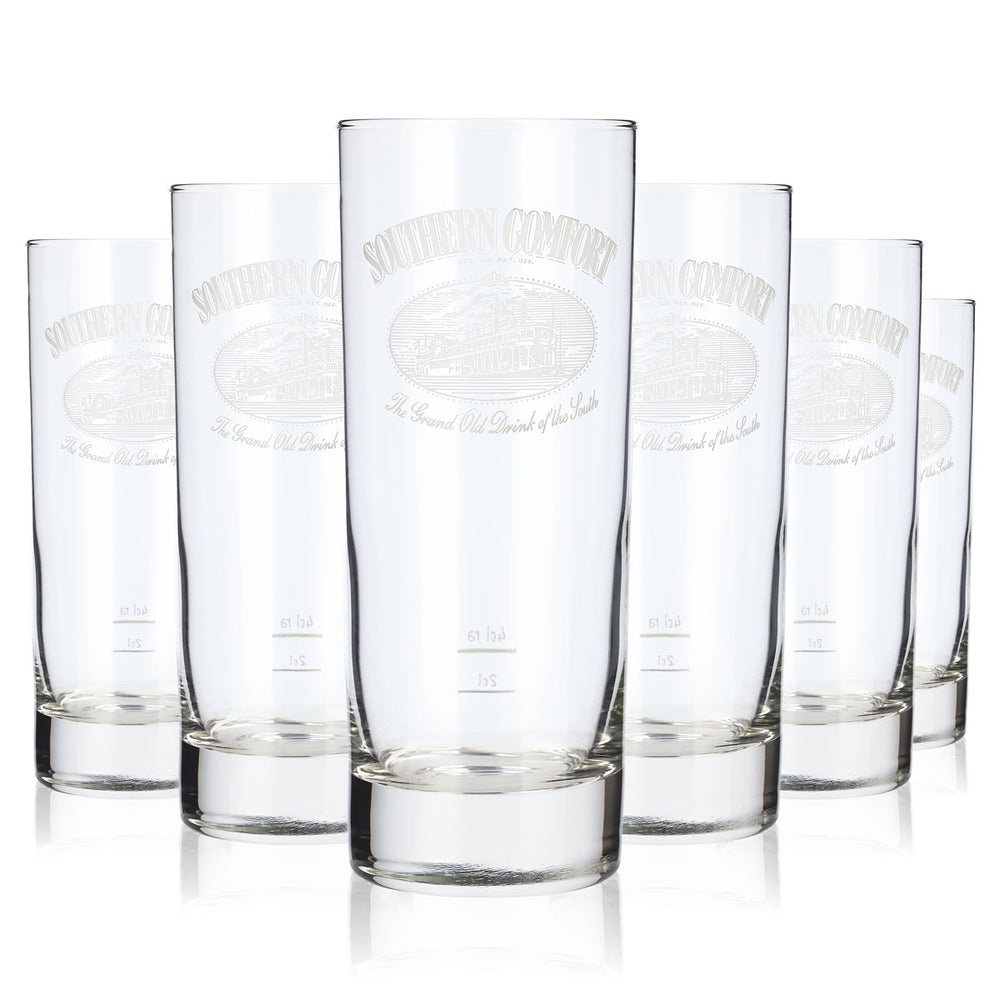Southern Comfort Whiskey Glas 0,33l weißes Logo Whiskyglas Tumbler Old Fashioned