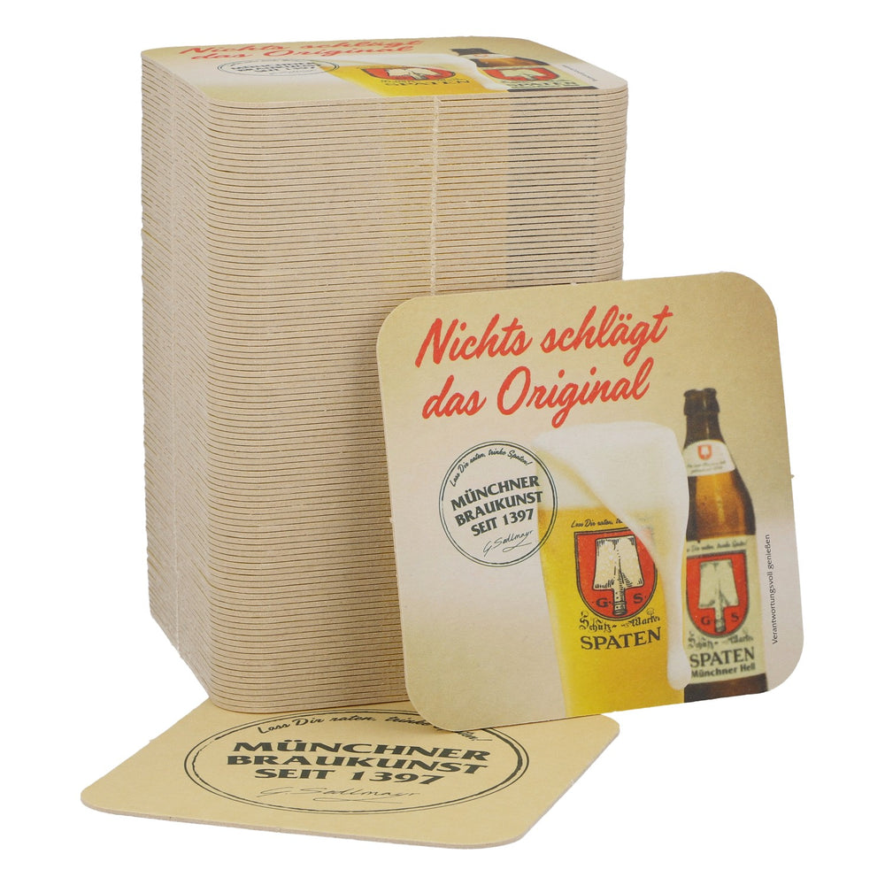 Spaten Bier Bierdeckel Untersetzer "nichts schlägt das Original" neu Papier