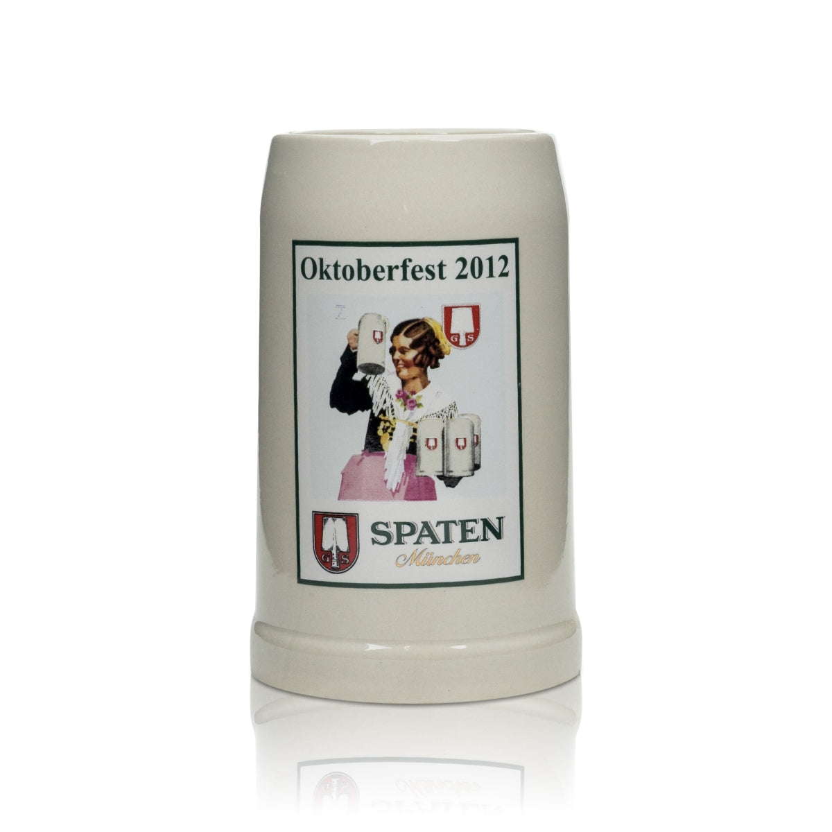 Spaten Bier Glas 0,5l Krug "Oktoberfest 2012" Sonderedition Krüge Ton Steingut