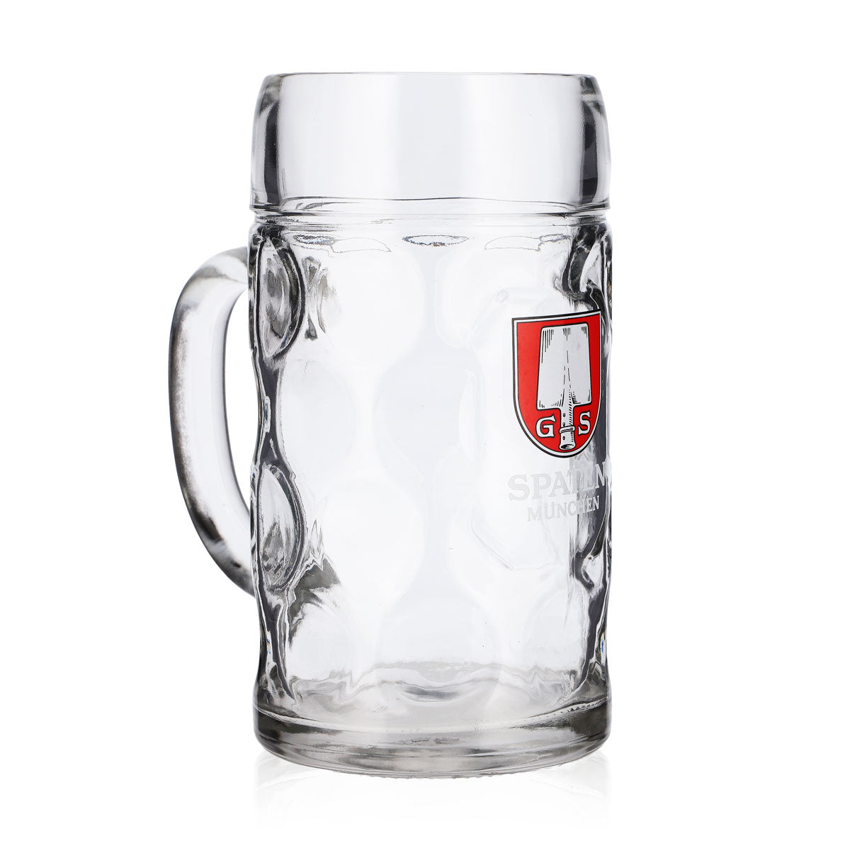 Spaten Bier Glas 1l Maßkrug B-Ware gebraucht Bierkrug Seidel Humpen Bierglas – Ansicht 2