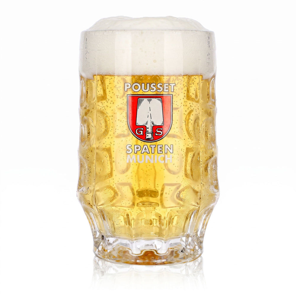 Spaten Bier Glas Krug Bierseidel Bierhumpen 0,5l Munich Pousset Relief