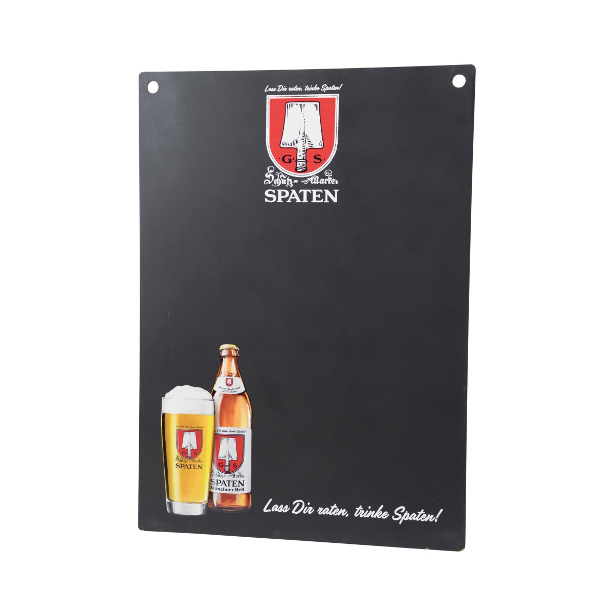 Spaten Bier Tafel Kreide Holz mit Kordel 50x70 Wand Reklame Werbung Gastro Bar