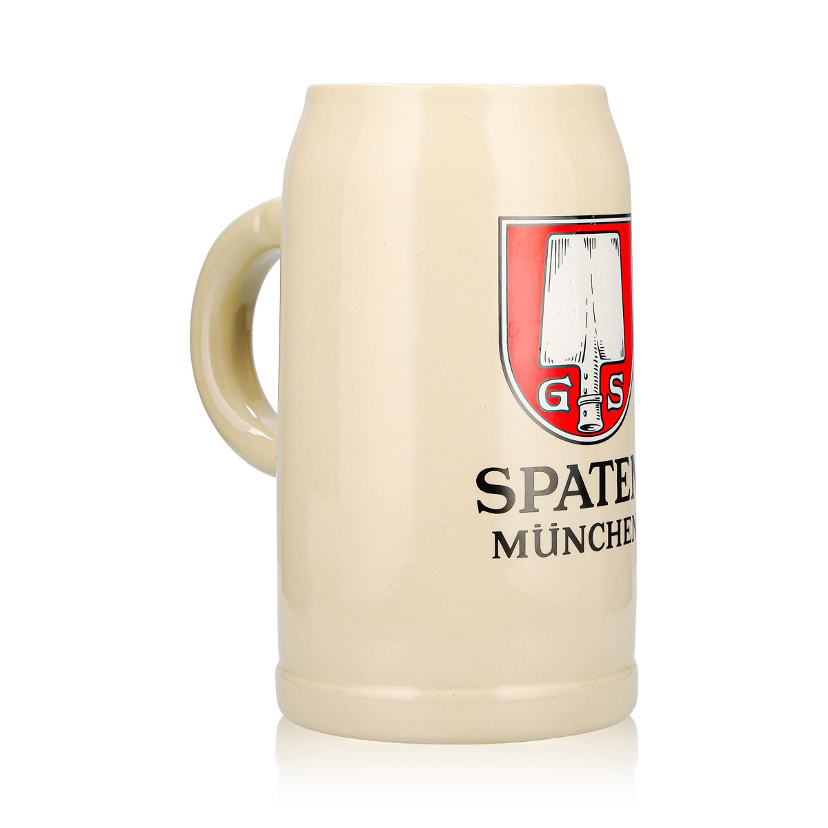 Spaten Bierkrug XXL 2l Bierseidel Bierhumpen Riesenkrug München Glas Steingut – Ansicht 2