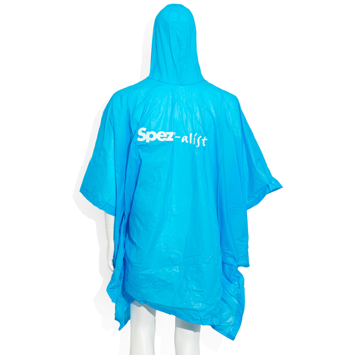 Spezi Softdrink Glas blau Spezi Logo Polyester Regenponcho – Ansicht 3