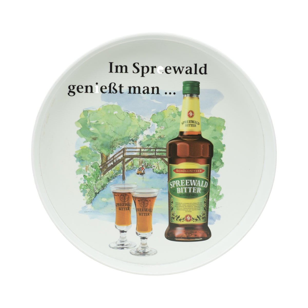 Spreewald Bitter Tablett weiß Kellner Gastro Gläser Serviertablett Anti Rutsch
