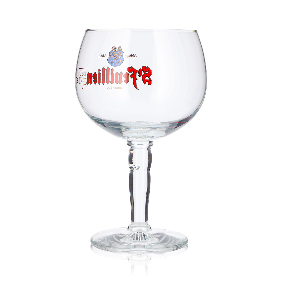 St. Feuillien Bier Glas 0,33l Pokal Ballonglas Stilgravur – Ansicht 4