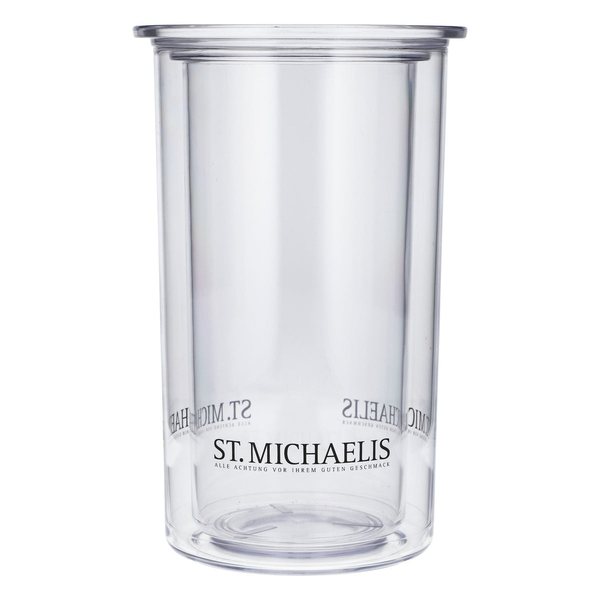 St. Michaelis Wasser Flaschenkühler Acryl transparent doppelwandig elegant – Ansicht 3