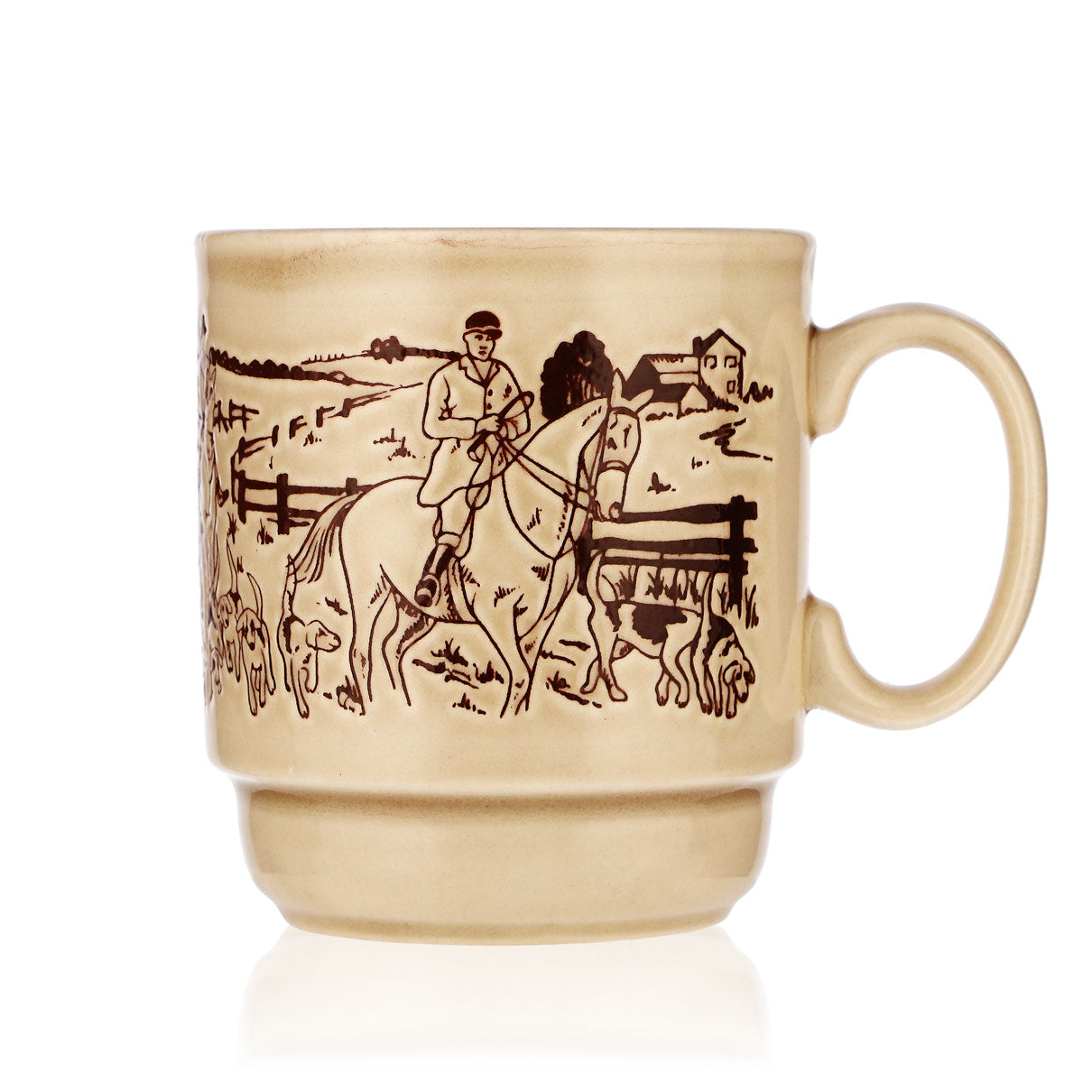 Staffordshire Glas Becher 0,33l Tasse Emailiert Tableware Made in England