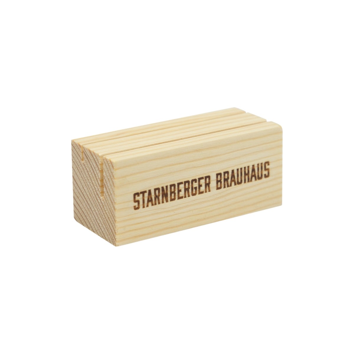 Starnberger Brauhaus Bier Tischaufsteller Kartenhalter Holz Menu Deko Gastro