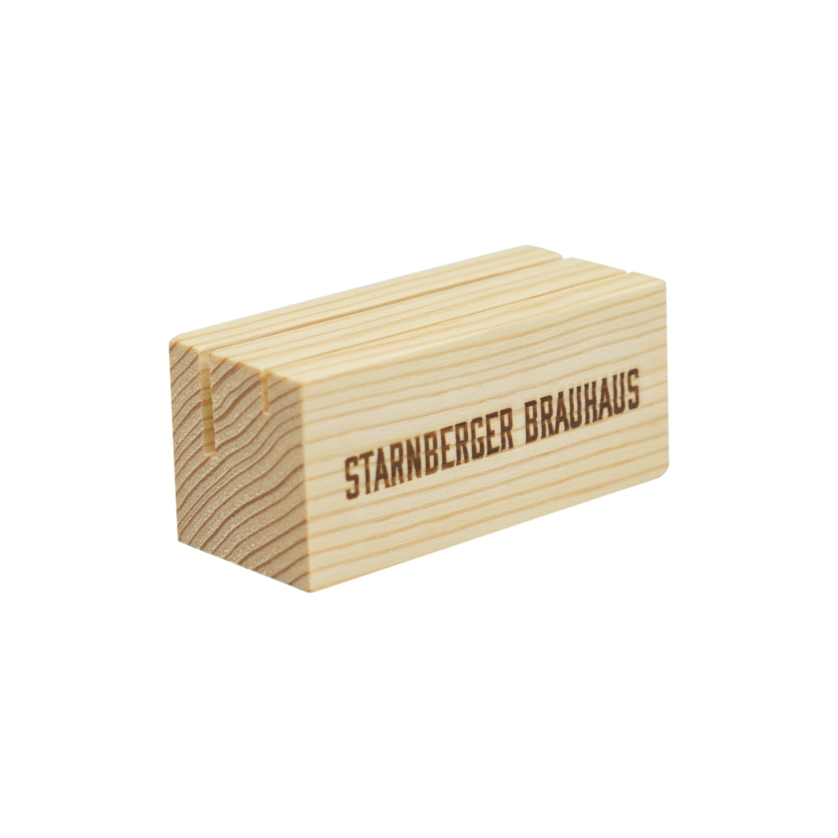 Starnberger Brauhaus Bier Tischaufsteller Kartenhalter Holz Menu Deko Gastro – Ansicht 2