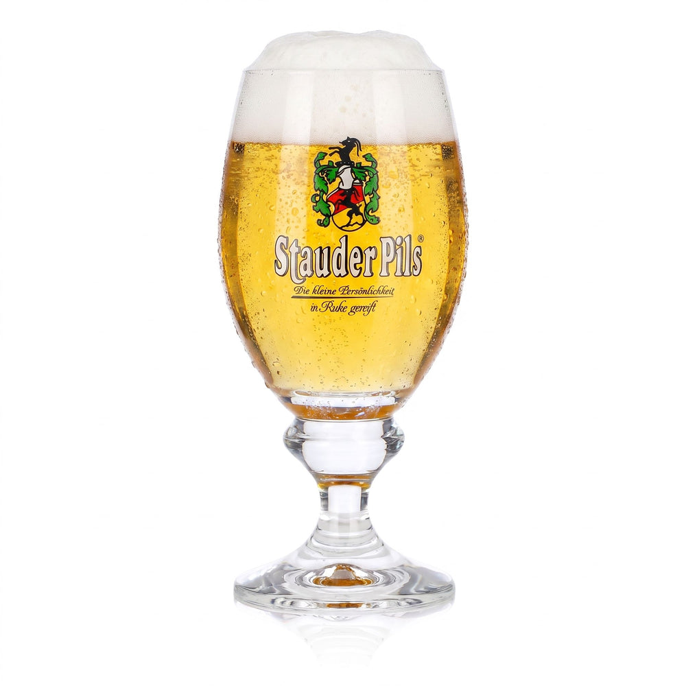 Stauder Bier Glas 0,2l Pokal Stauder Pils Logo Rastal