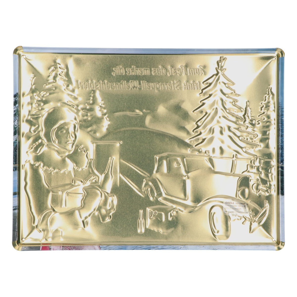 Sternquell Bier Blechschild Wandschild 40x30 cm "Zum Fest, das merke dir, trink Sternquell-Weihnachtsbier!" – Ansicht 2