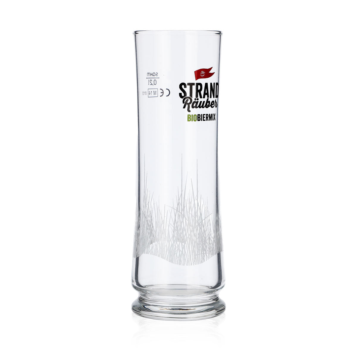 Störtebeker 0,2 l Strandräuber Glas – Bio Biermix Stange Pokalglas Motiv & Eichstrich – Ansicht 2