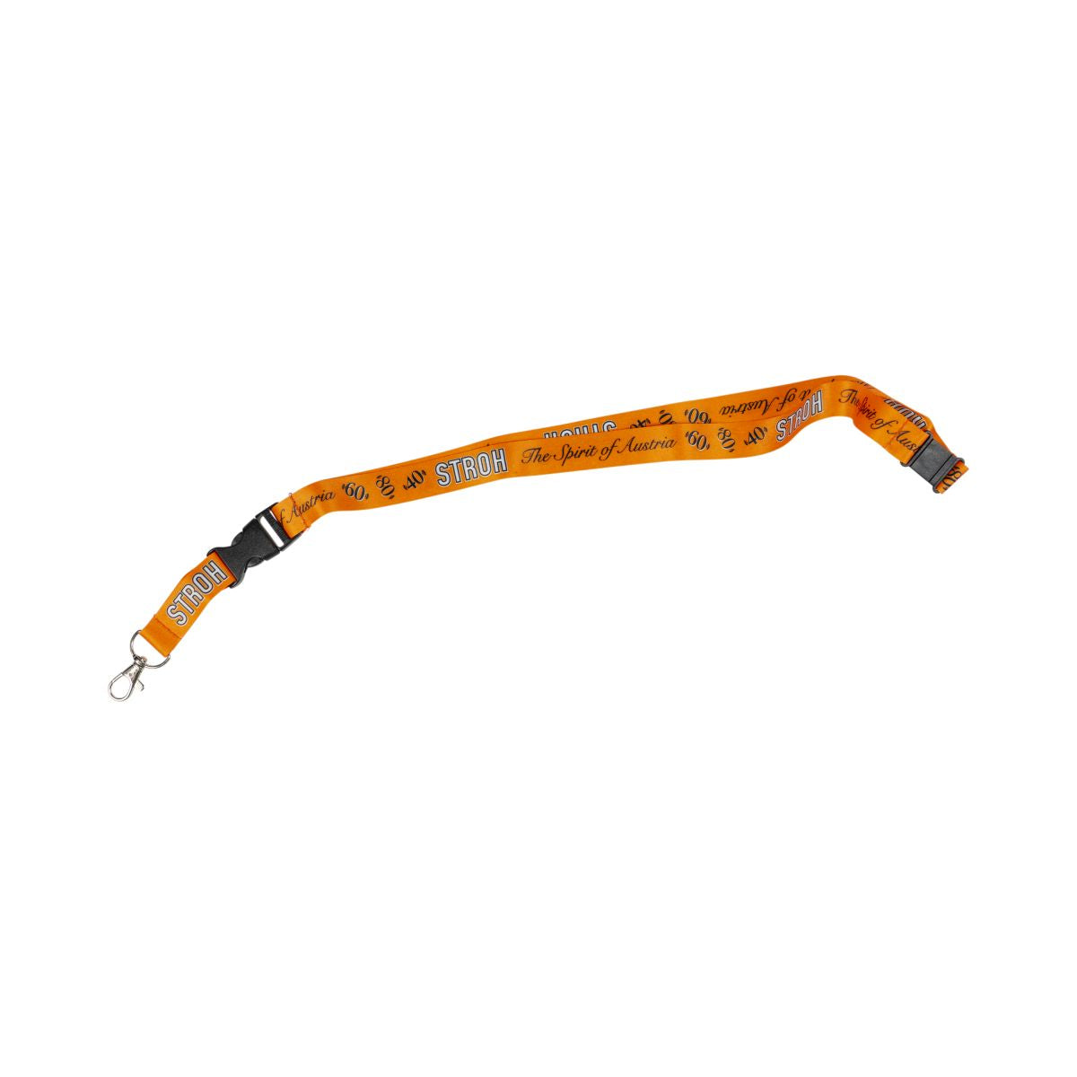 Stroh Rum Schlüsselband Orange Clip Karabiner Lanyard Batchholder Accessoir