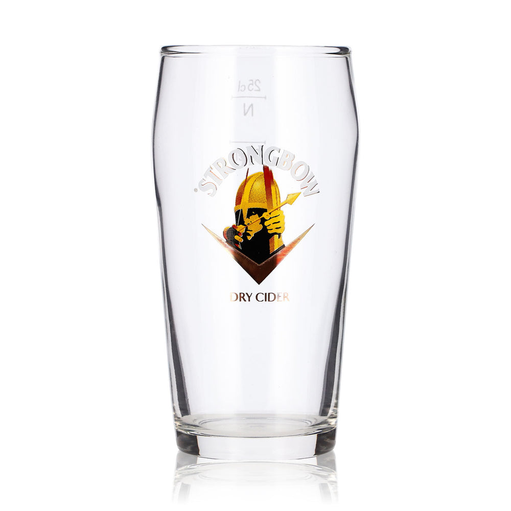Strongbow Cider Glas 0,25l Schützen Logo Bierglas Willibecher Bierkrug Seidel
