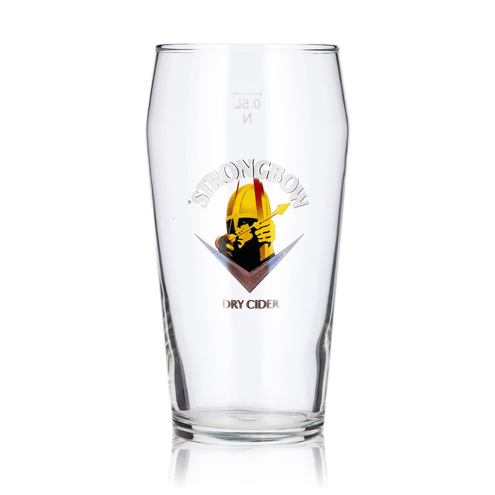 Strongbow Cider Glas 0,5l Schützen Logo Bierglas Willibecher Bierkrug Seidel