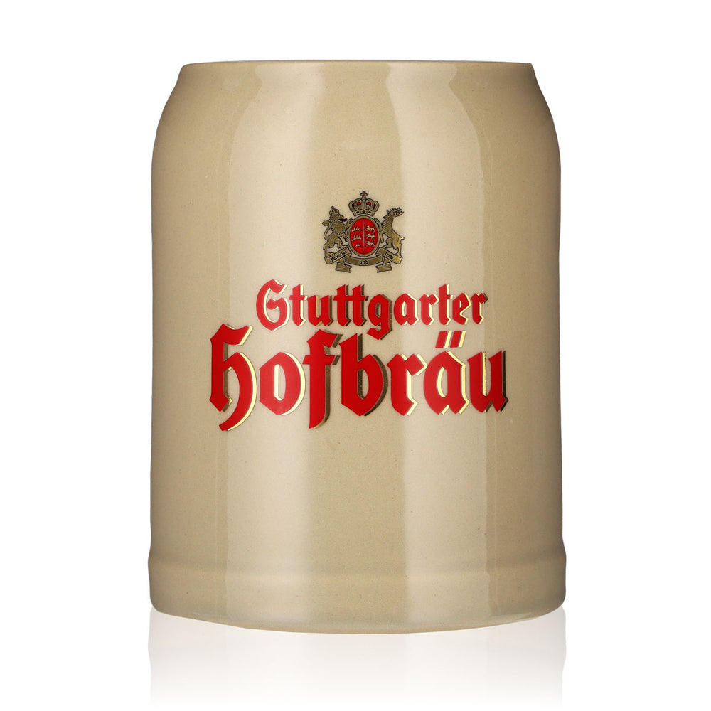 Stuttgarter Hofbräu Bier Glas 0,5l Tonkrug Ton