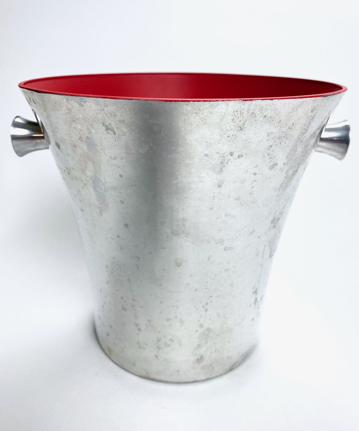 Taittinger Champagner Flaschenkühler Eiswürfelbehälter Metalleimer mit rot – Ansicht 2