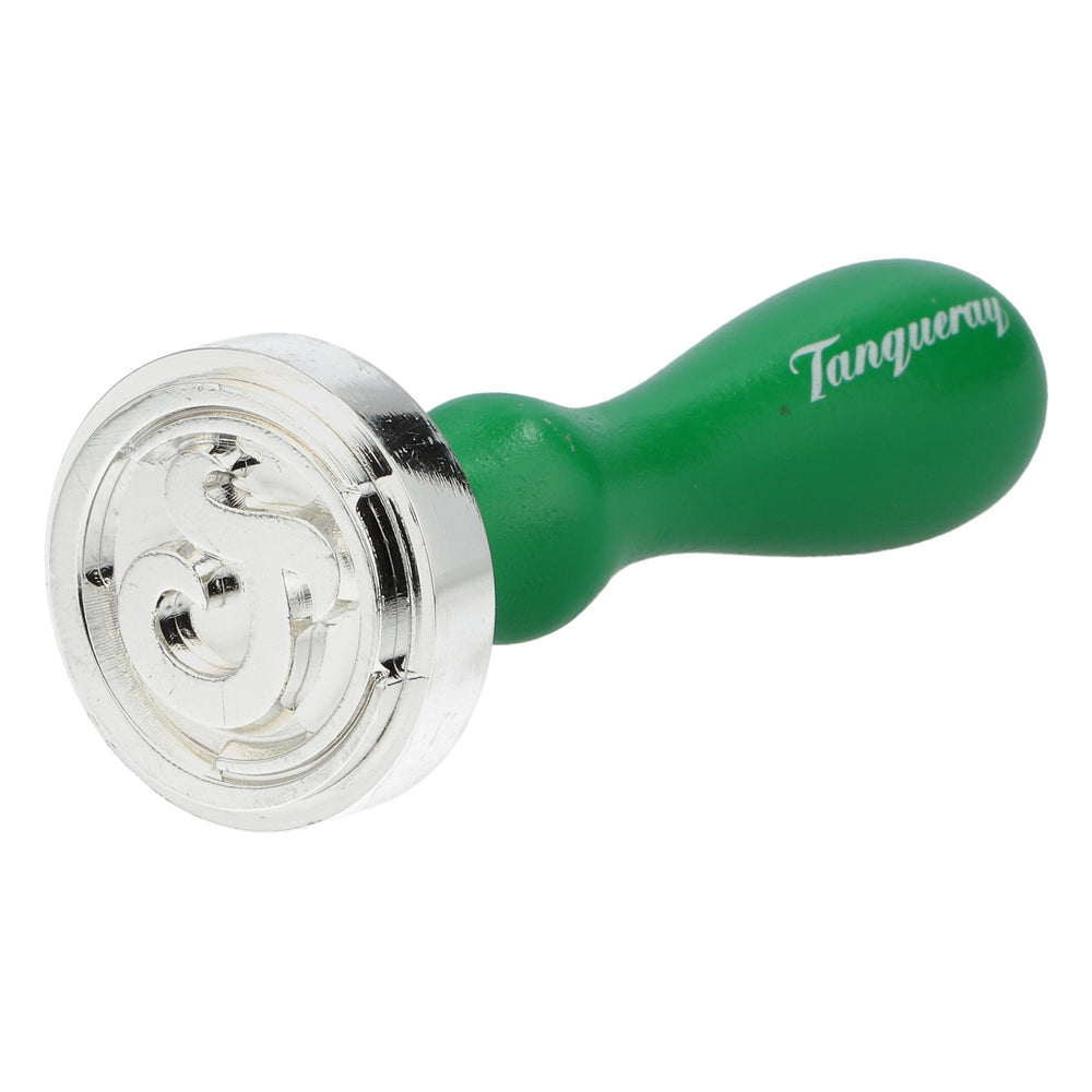 Tanqueray Gin Stempel Metall Siegelstempel mit Holzgriff grün