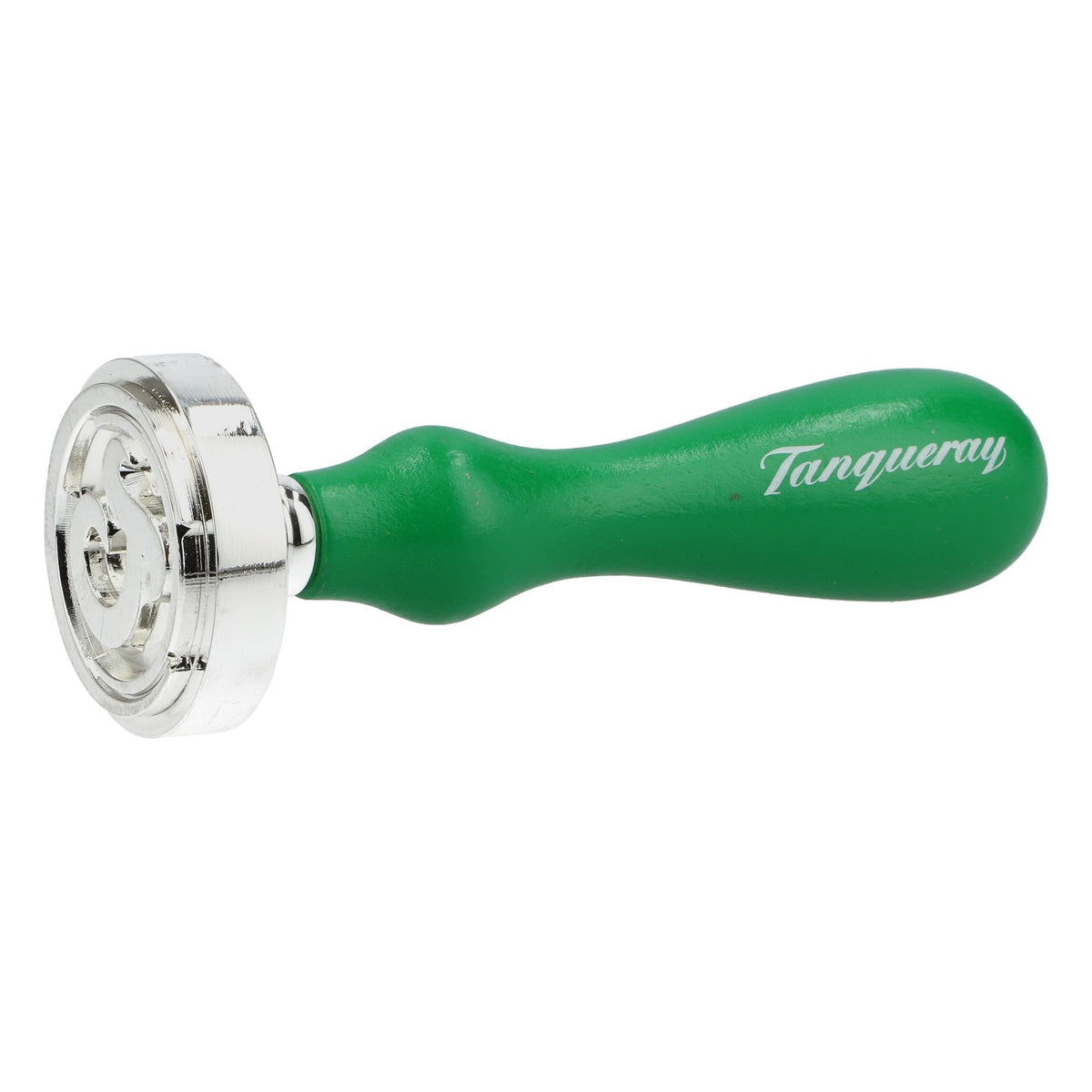 Tanqueray Gin Stempel Metall Siegelstempel mit Holzgriff grün – Ansicht 2