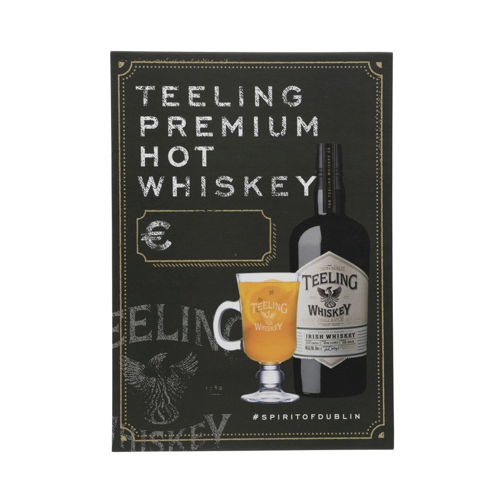 Teeling Whiskey Tischaufsteller A5 Hot Whiskey Werbe Tafel Deko Gastro Bar Cafe