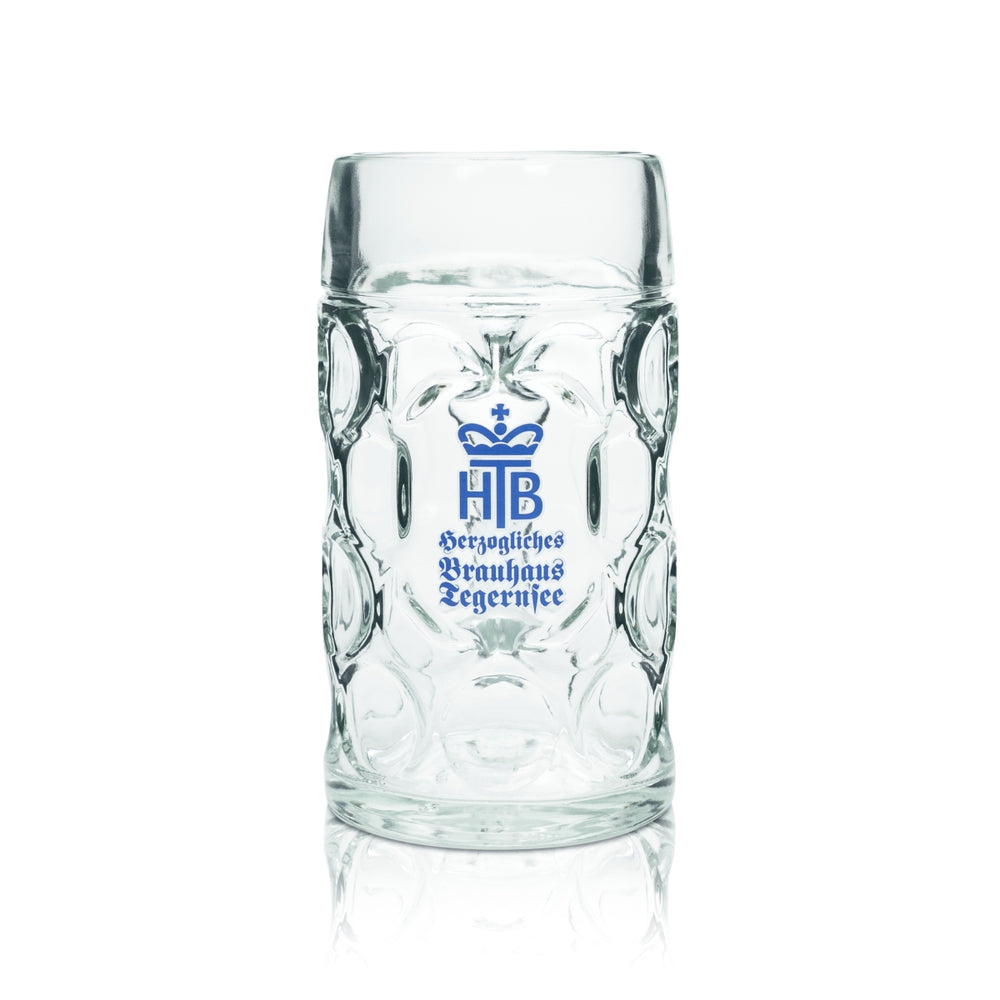 Tegernsee Bier Glas 1l Maßkrug HB Gläser Relief Seidel Krüge Henkel Wiesn Beer
