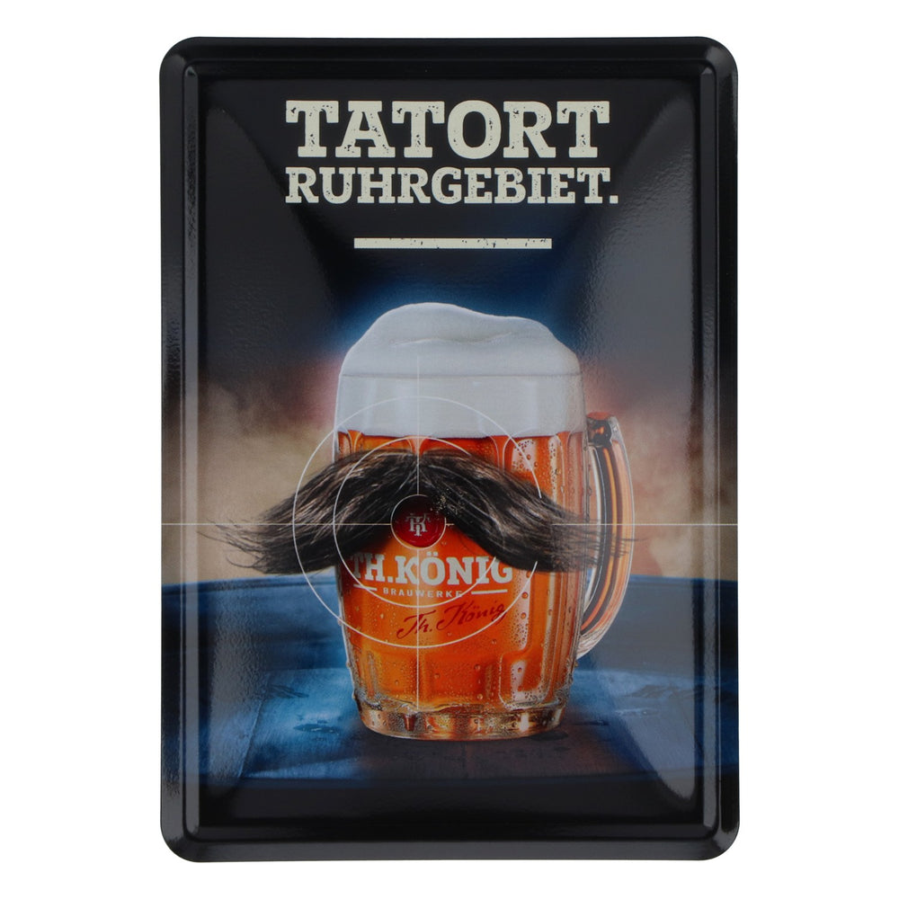 TH. König Bier Blechschild Klein Magnetisch "Tatort Ruhrgebiet"