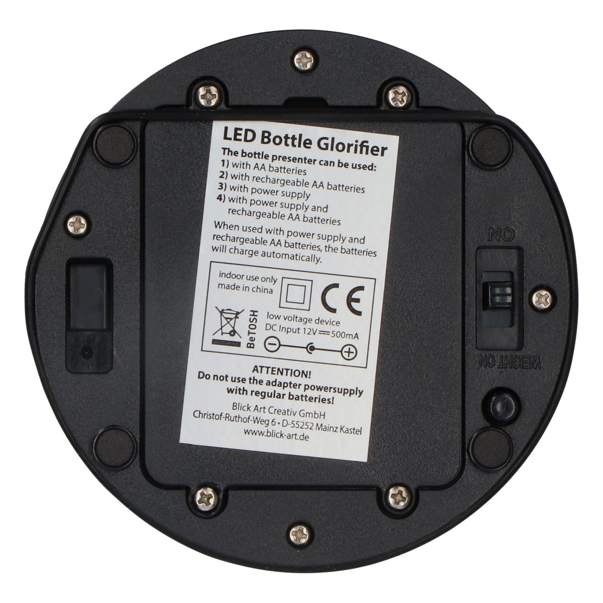 Three Sixty Vodka LED Flaschenleuchte Coaster inkl. Batterie für Bottle Glorifier – Ansicht 4